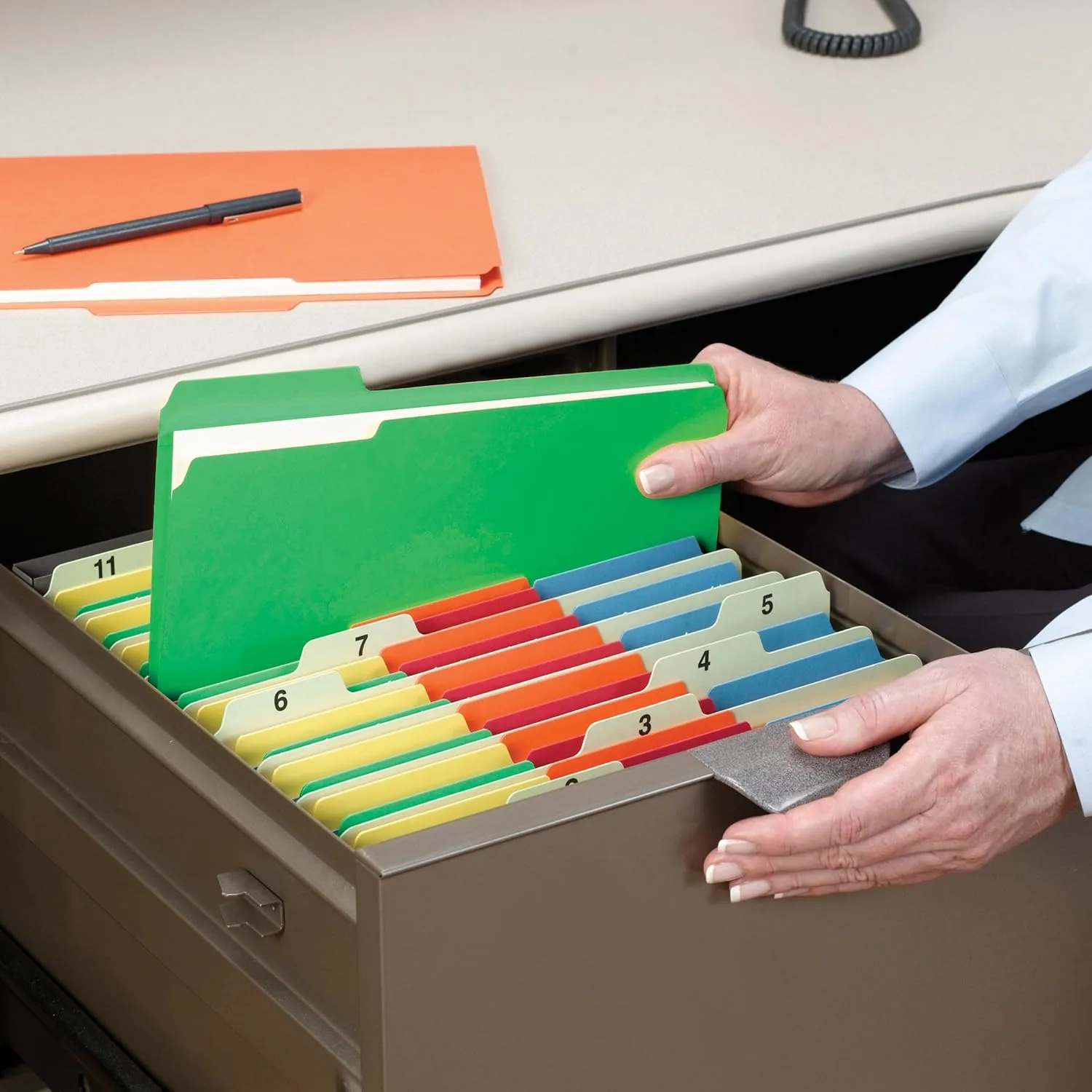 SMEAD Letter-Size File Folders, 1/3-Cut Top Tab