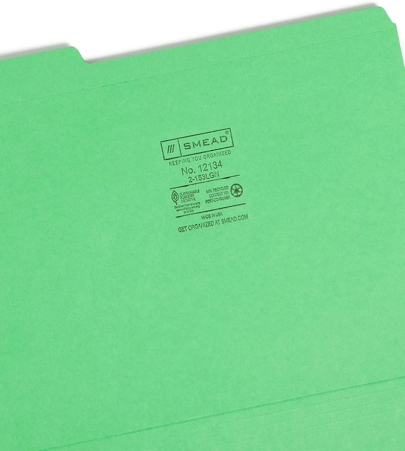 SMEAD Reinforced 1/3-Cut Top Tab File Folders, Letter Size