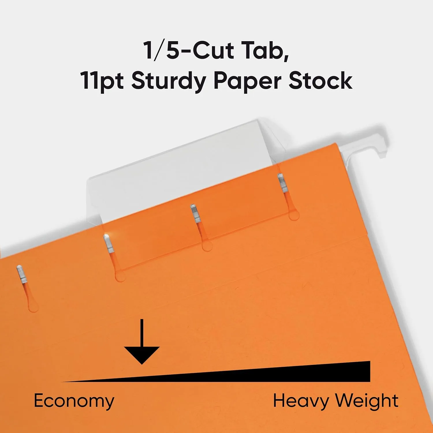 SMEAD Hanging File Folders, Letter Size, 1/5-Cut Adjustable Poly Tabs