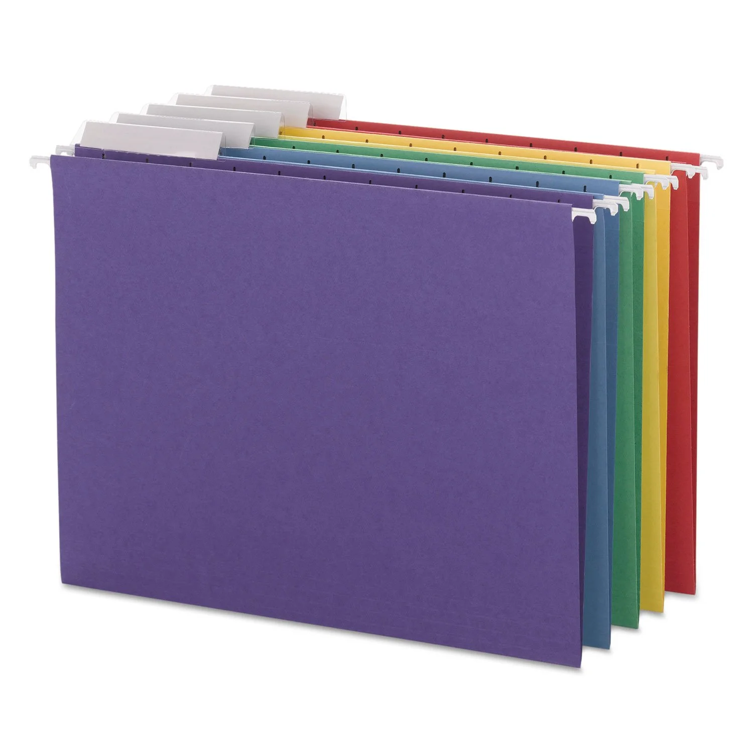 Smead Hanging File Folder with Tab, 1/3-Cut Adjustable Tab, Letter Size, Assorted Colors, 25 per Box (64020)