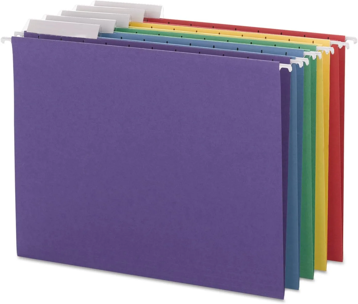 Smead Hanging File Folder with Tab, 1/3-Cut Adjustable Tab, Letter Size, Assorted Colors, 25 per Box (64020)
