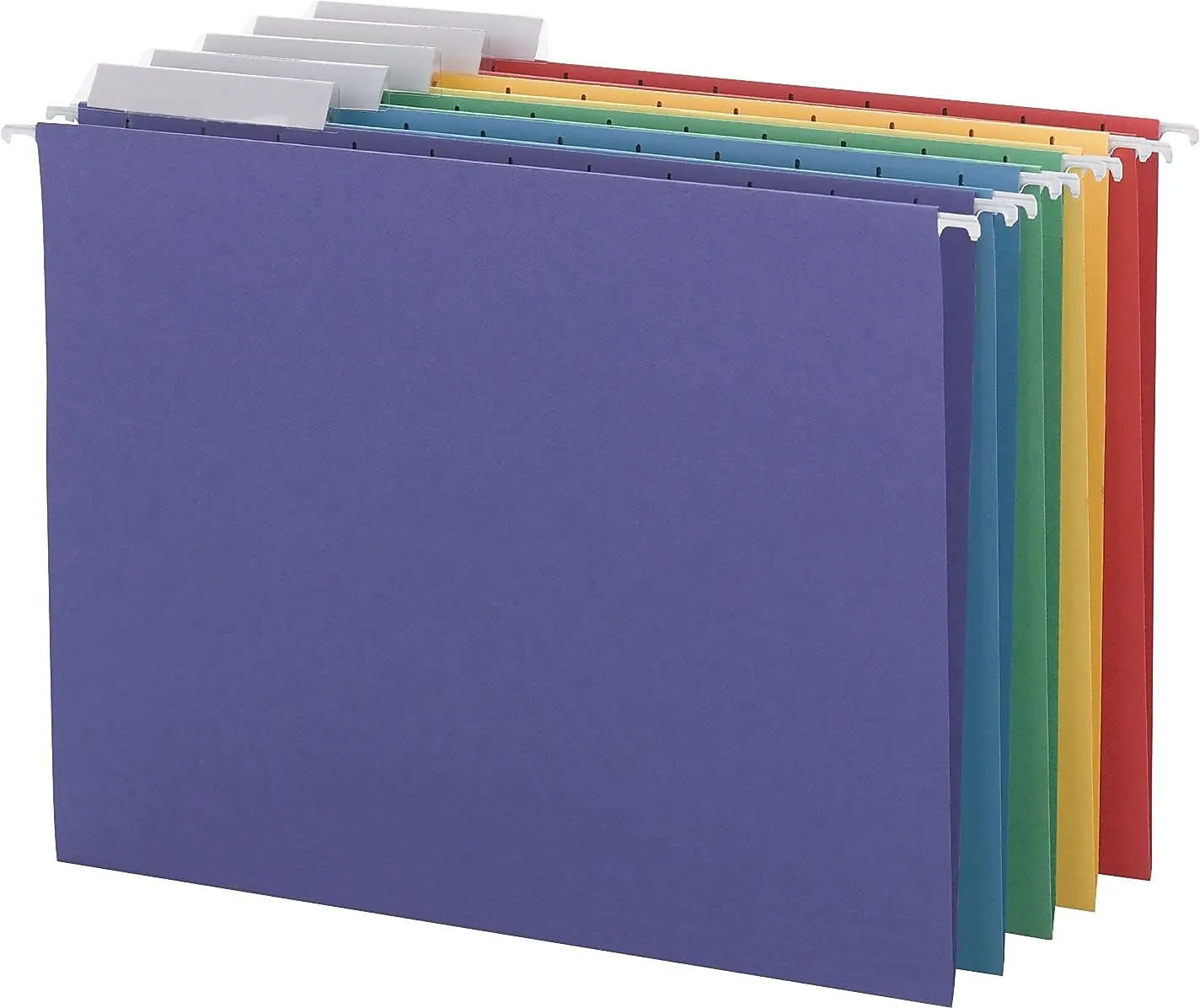 Smead Hanging File Folder with Tab, 1/3-Cut Adjustable Tab, Letter Size, Assorted Colors, 25 per Box (64020)
