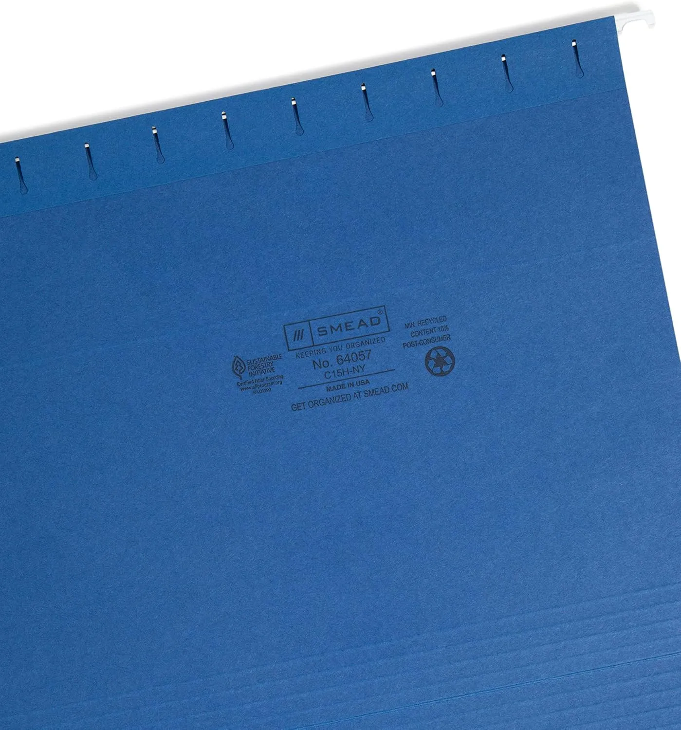 SMEAD Hanging File Folders, Letter Size, 1/5-Cut Adjustable Poly Tabs