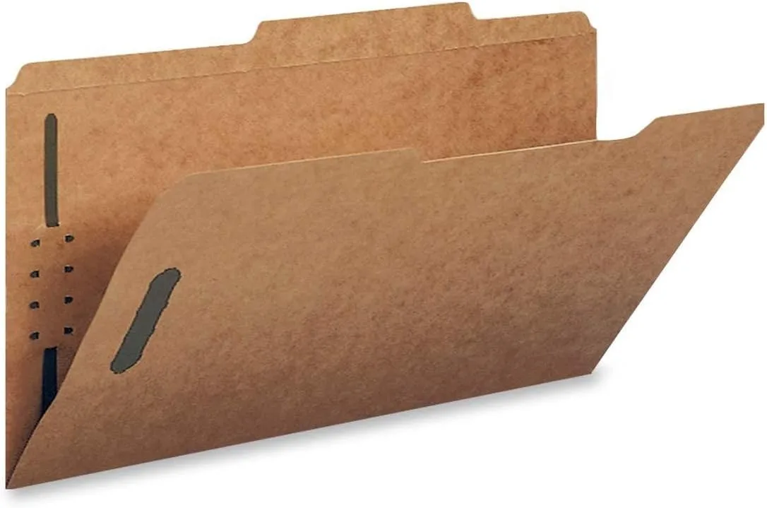 SMEAD Fastener File Folders, 2 Fasteners, Letter Size, Kraft