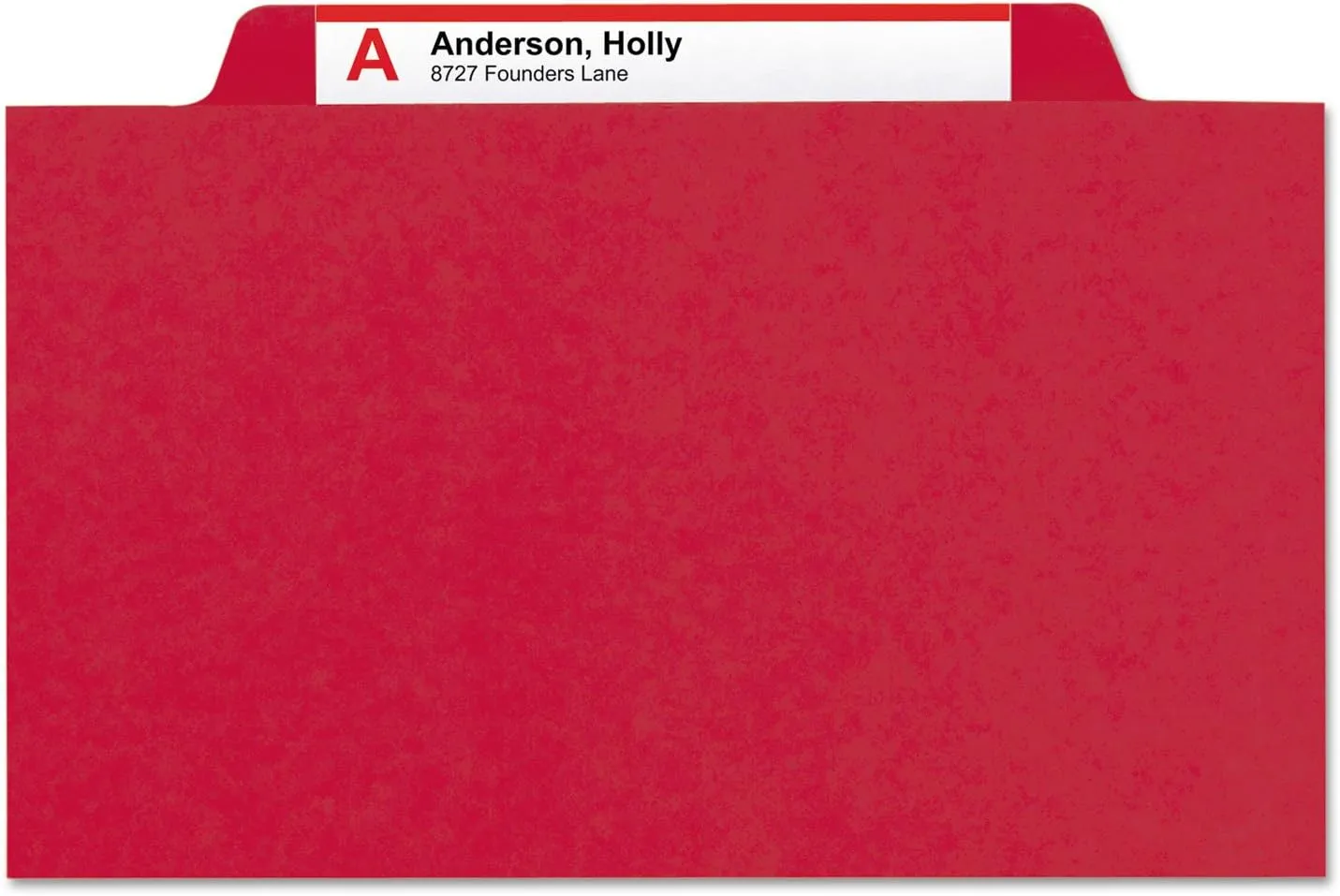 Smead 19031 Classification Folders, Legal Size, 6-Section, Bright Red, 10/Box