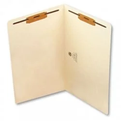 Smead End-Tab Folders with Fastener, Straight Cut, Legal Size, Manila, Pack of 50
