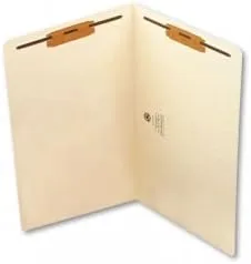 Smead End-Tab Folders with Fastener, Straight Cut, Legal Size, Manila, Pack of 50