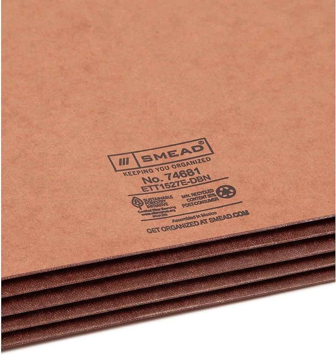 Smead Redrope End-Tab File Pockets With Gussets, Legal Size, 3 1/2in Expansion, 30% Recycled, Dark Brown, Box Of 10