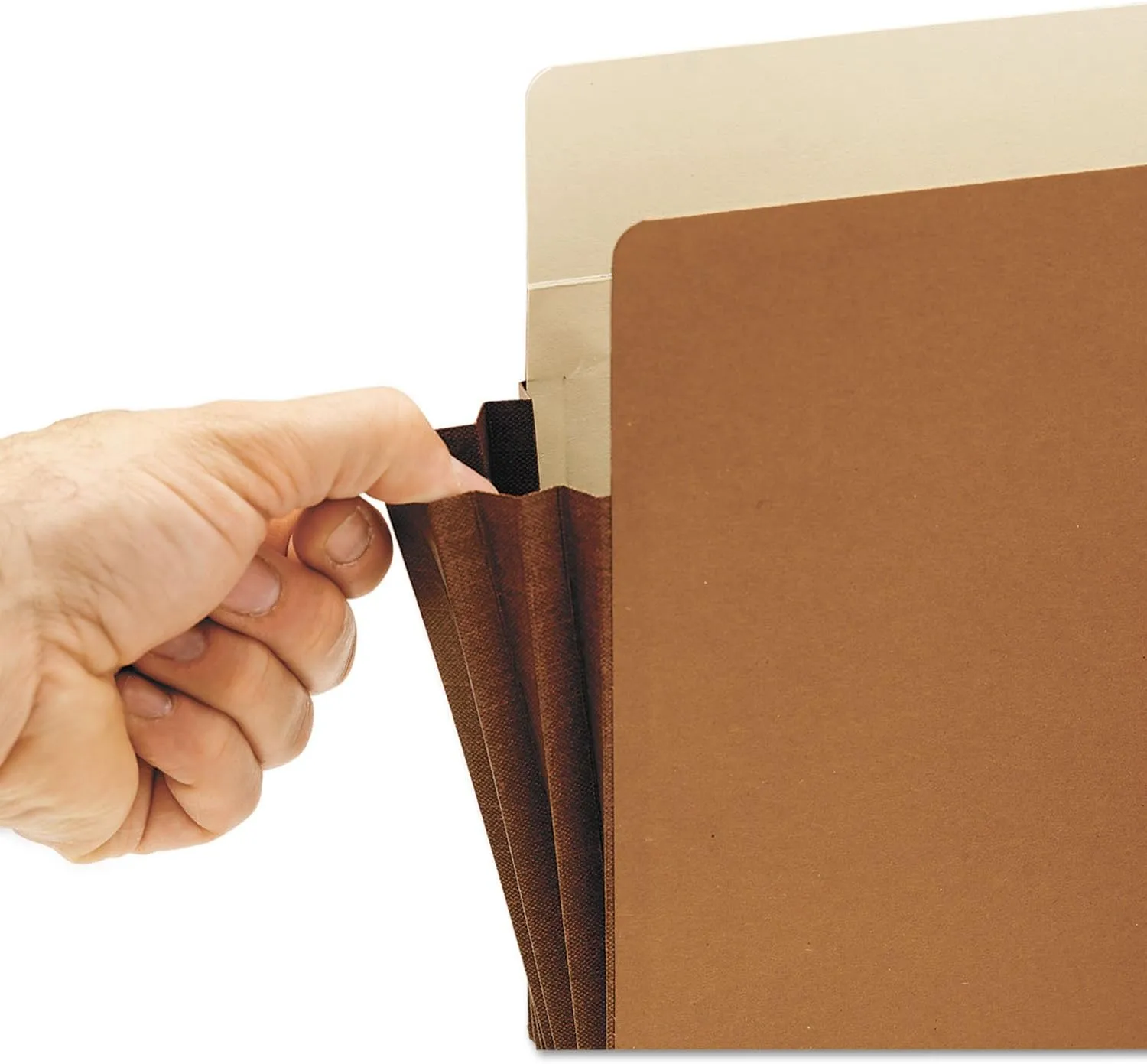 Smead Redrope End-Tab File Pockets With Gussets, Legal Size, 3 1/2in Expansion, 30% Recycled, Dark Brown, Box Of 10