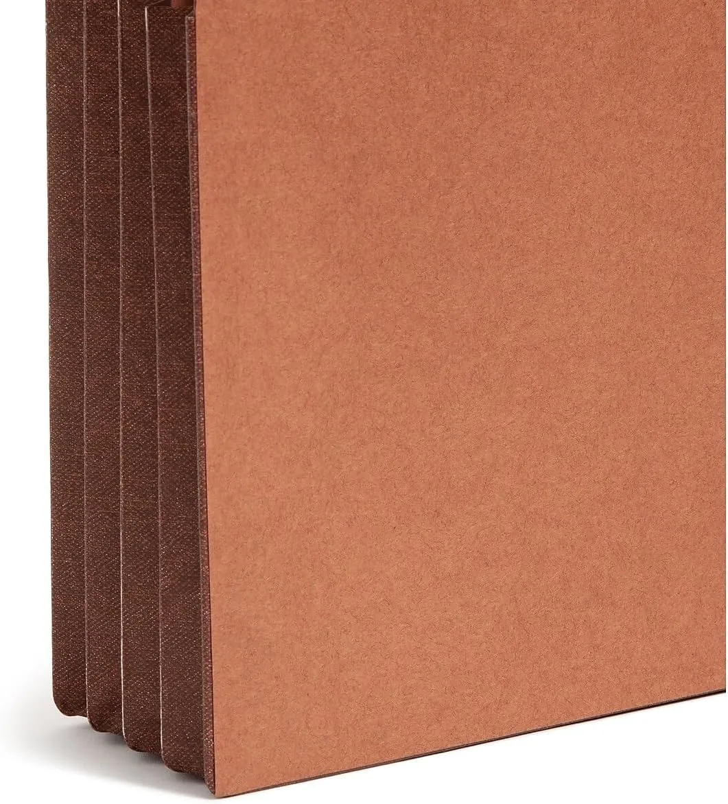 Smead Redrope End-Tab File Pockets With Gussets, Legal Size, 3 1/2in Expansion, 30% Recycled, Dark Brown, Box Of 10