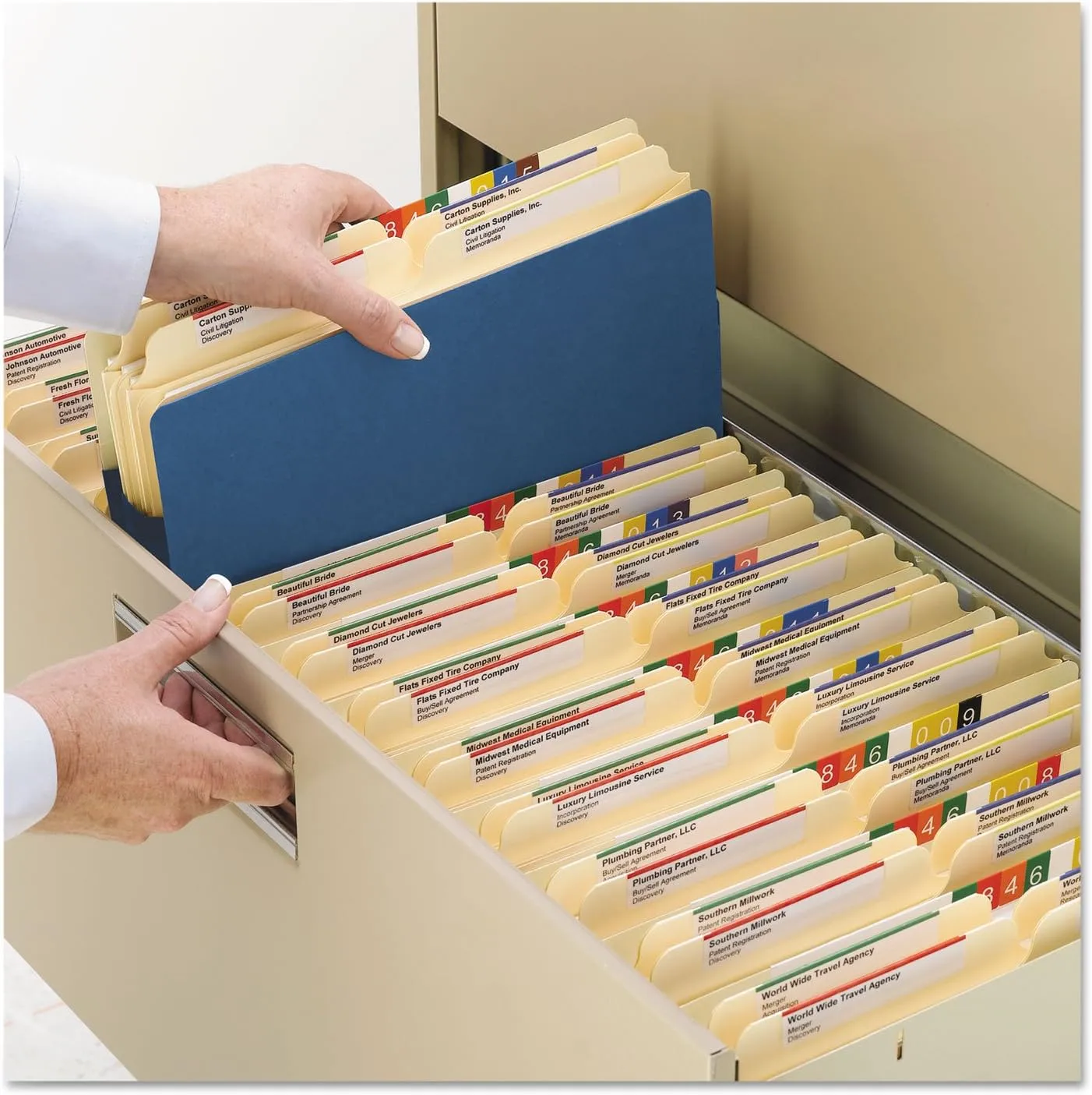 Smead Expanding Color File Pocket, Legal Size, 3.5in Expansion, Blue