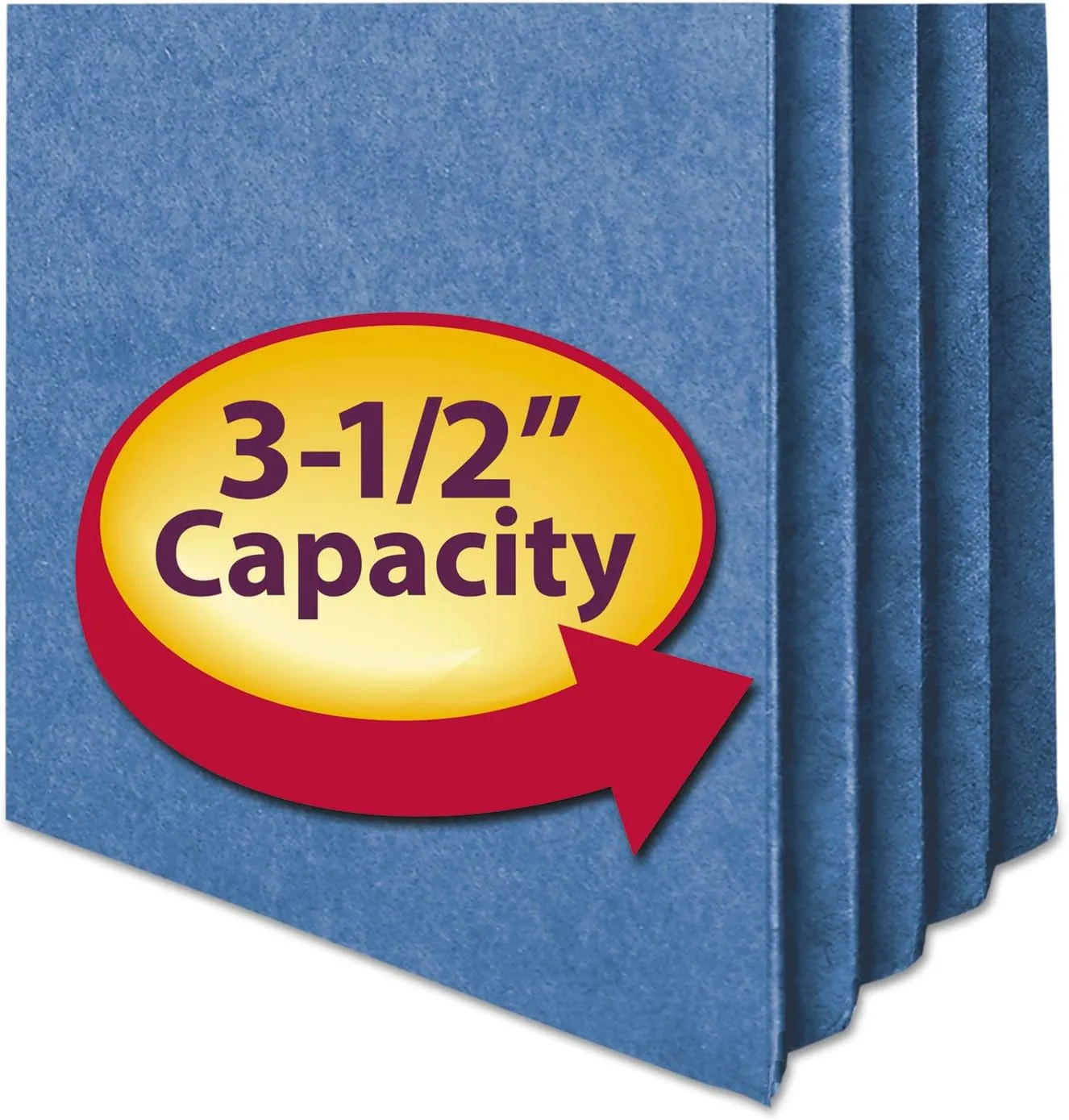 Smead Expanding Color File Pocket, Legal Size, 3.5in Expansion, Blue