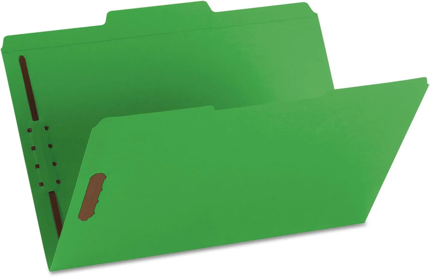 Smead Fastener File Folder, 2 Fasteners, Reinforced 1/3-Cut Tab, Legal Size, Green, 50 per Box (17140)