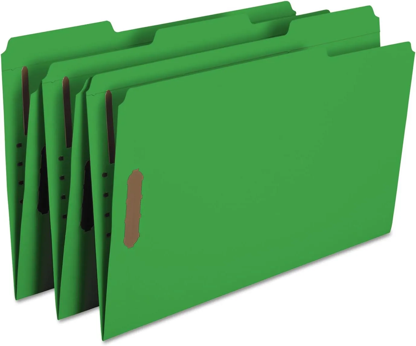 Smead Fastener File Folder, 2 Fasteners, Reinforced 1/3-Cut Tab, Legal Size, Green, 50 per Box (17140)