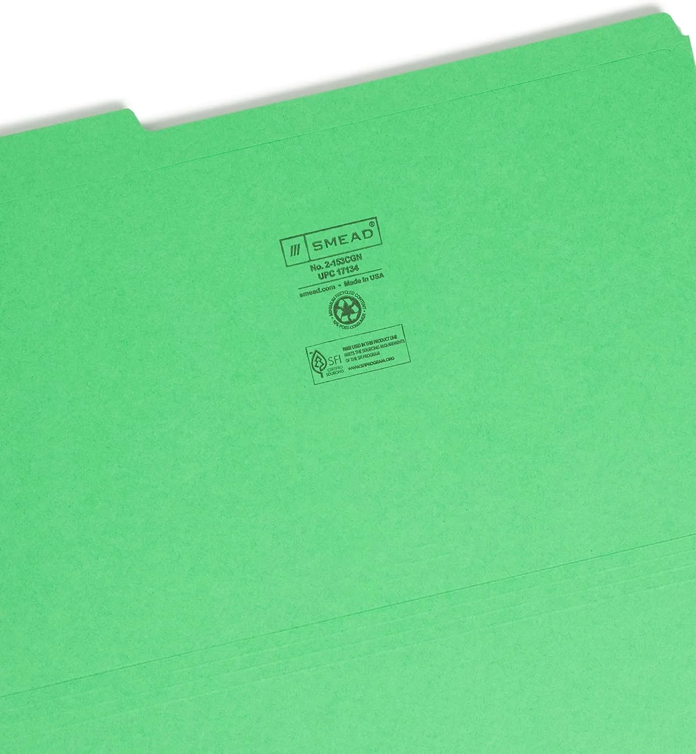 SMEAD File Folders Reinforced 1/3-Cut Tab Legal Size