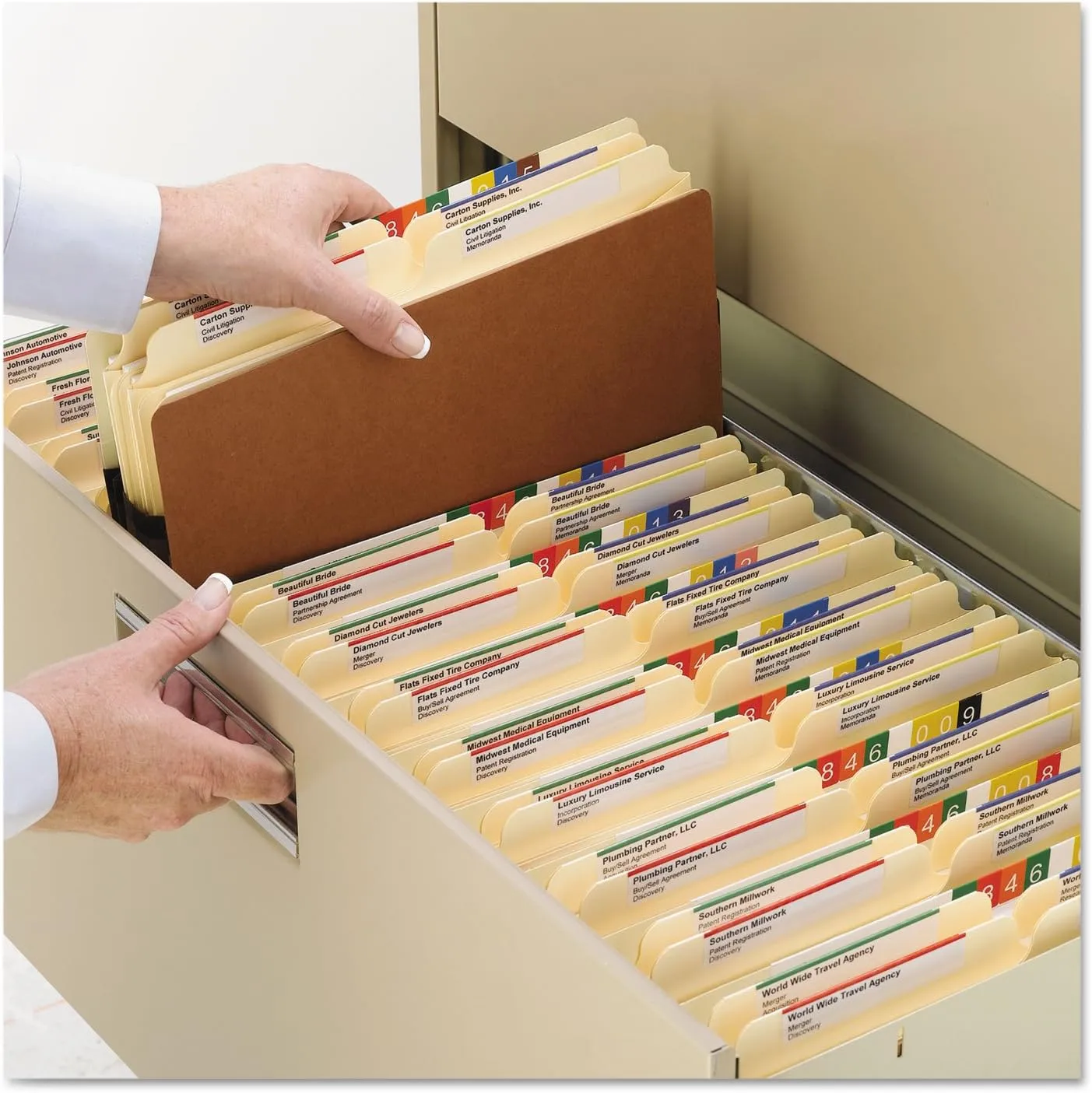 Smead File Pocket, Straight-Cut Tab, 3-1/2" Expansion, Legal Size, Redrope, 50 Per Carton (74805)