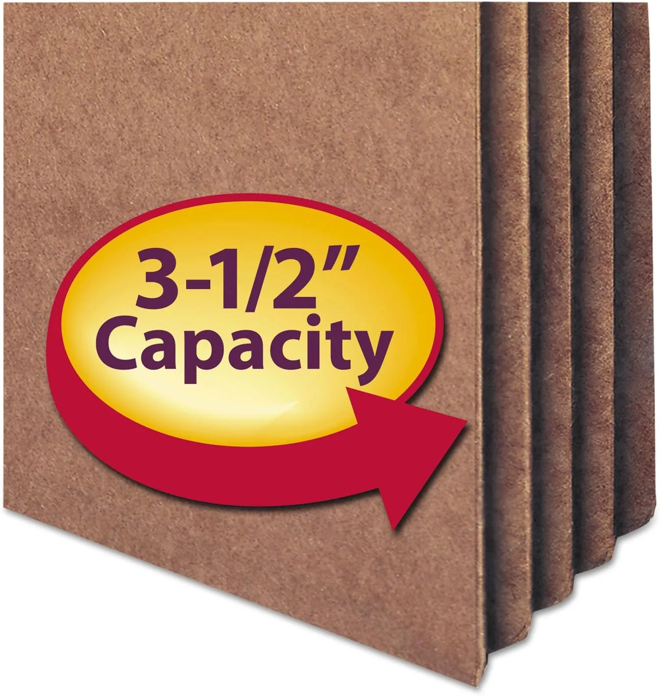 Smead File Pocket, Straight-Cut Tab, 3-1/2" Expansion, Legal Size, Redrope, 50 Per Carton (74805)