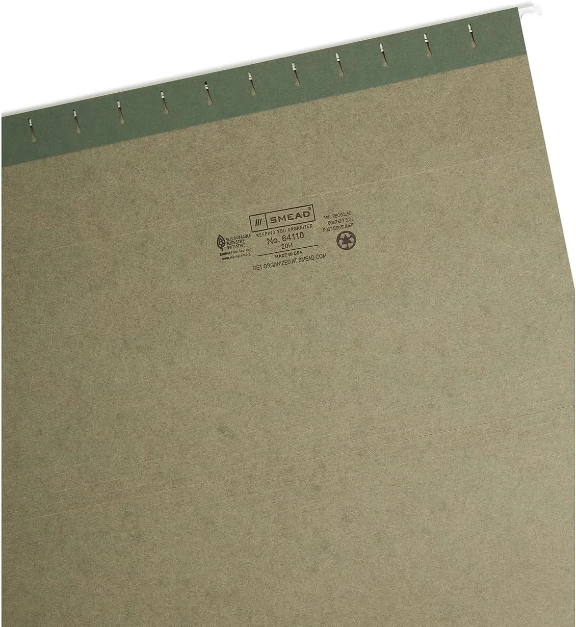SMEAD Hanging File Folders, Tabless, 11 pt Stock