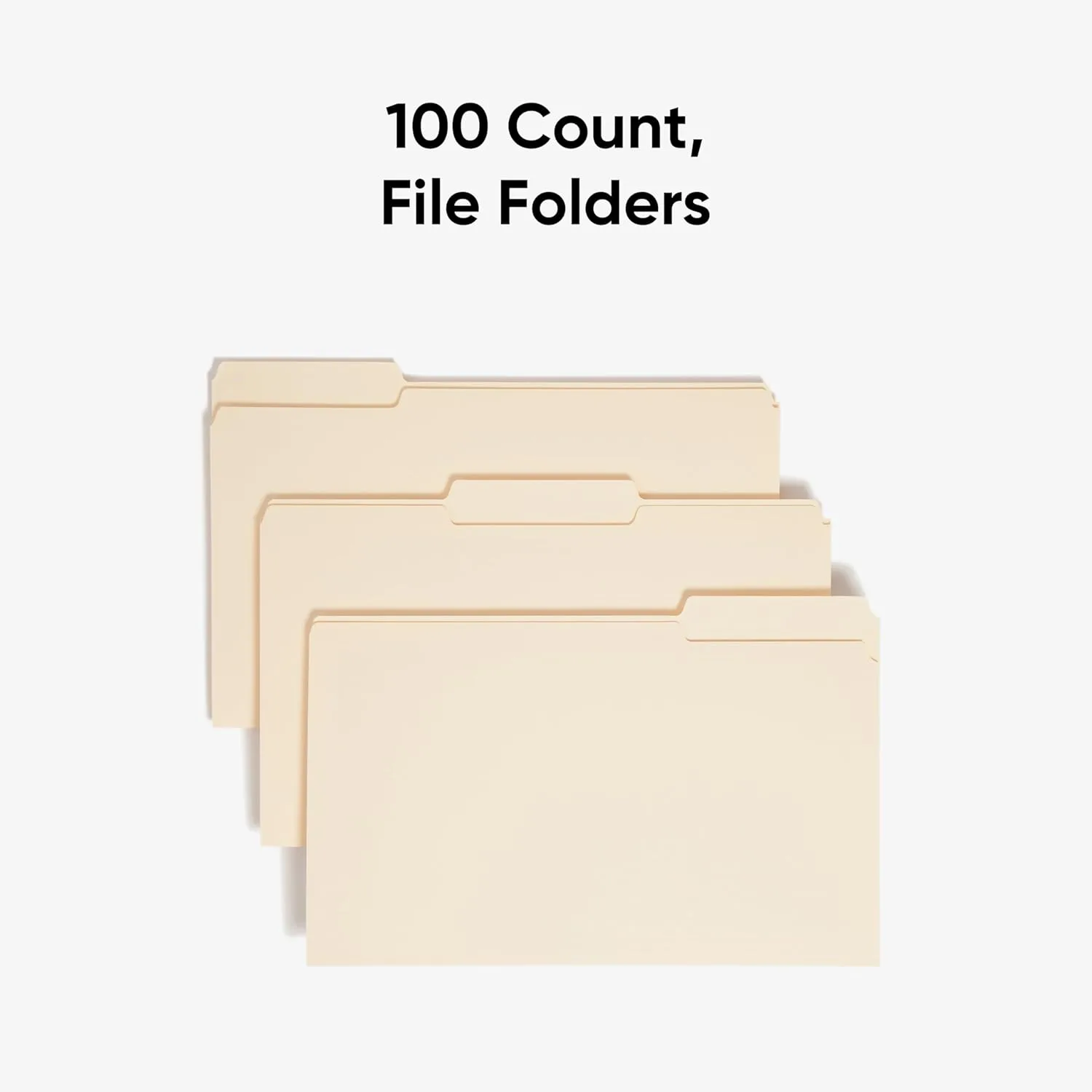 SMEAD File Folders, Legal Size, Manila, 100/Box