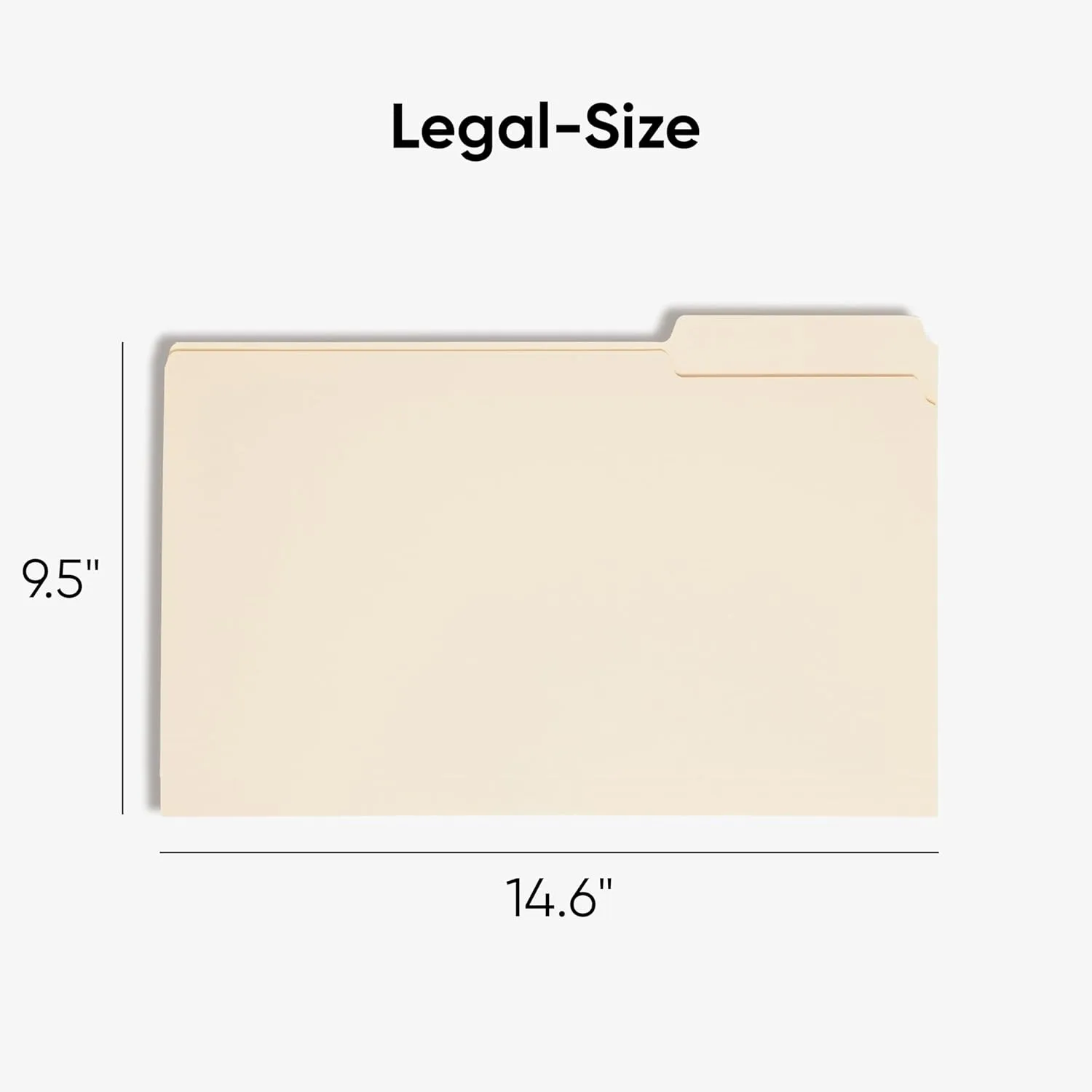 SMEAD File Folders, Legal Size, Manila, 100/Box
