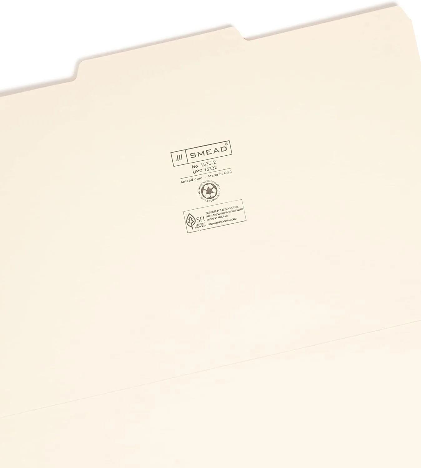 SMEAD File Folders, Legal Size, Manila, 100/Box