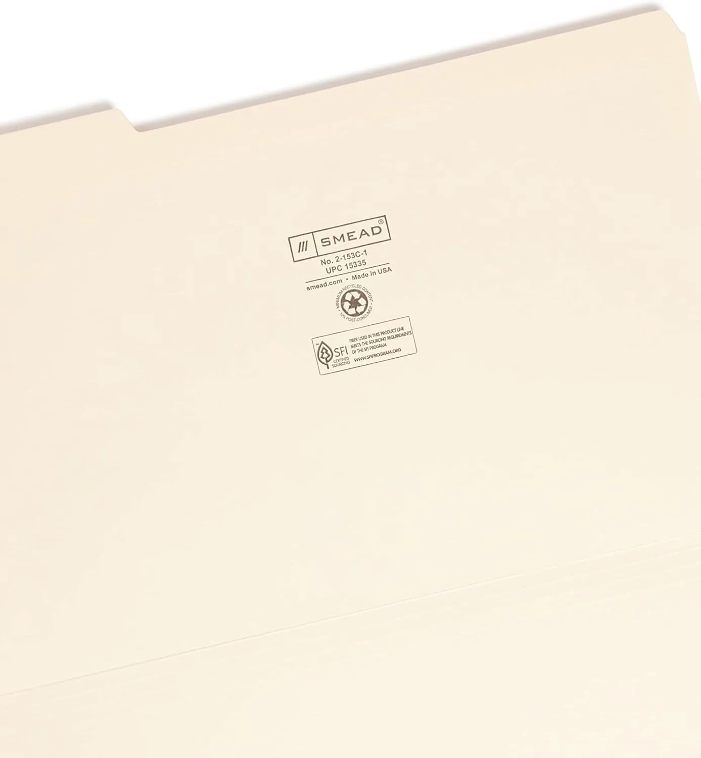 SMEAD File Folder, Reinforced 1/3-Cut Top Tab, Legal Size, Manila, 100 per Box