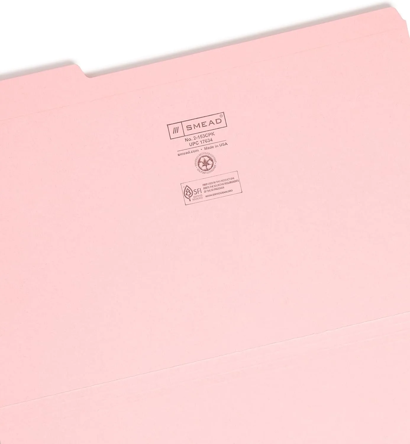 SMEAD File Folders Reinforced 1/3-Cut Tab Legal Size