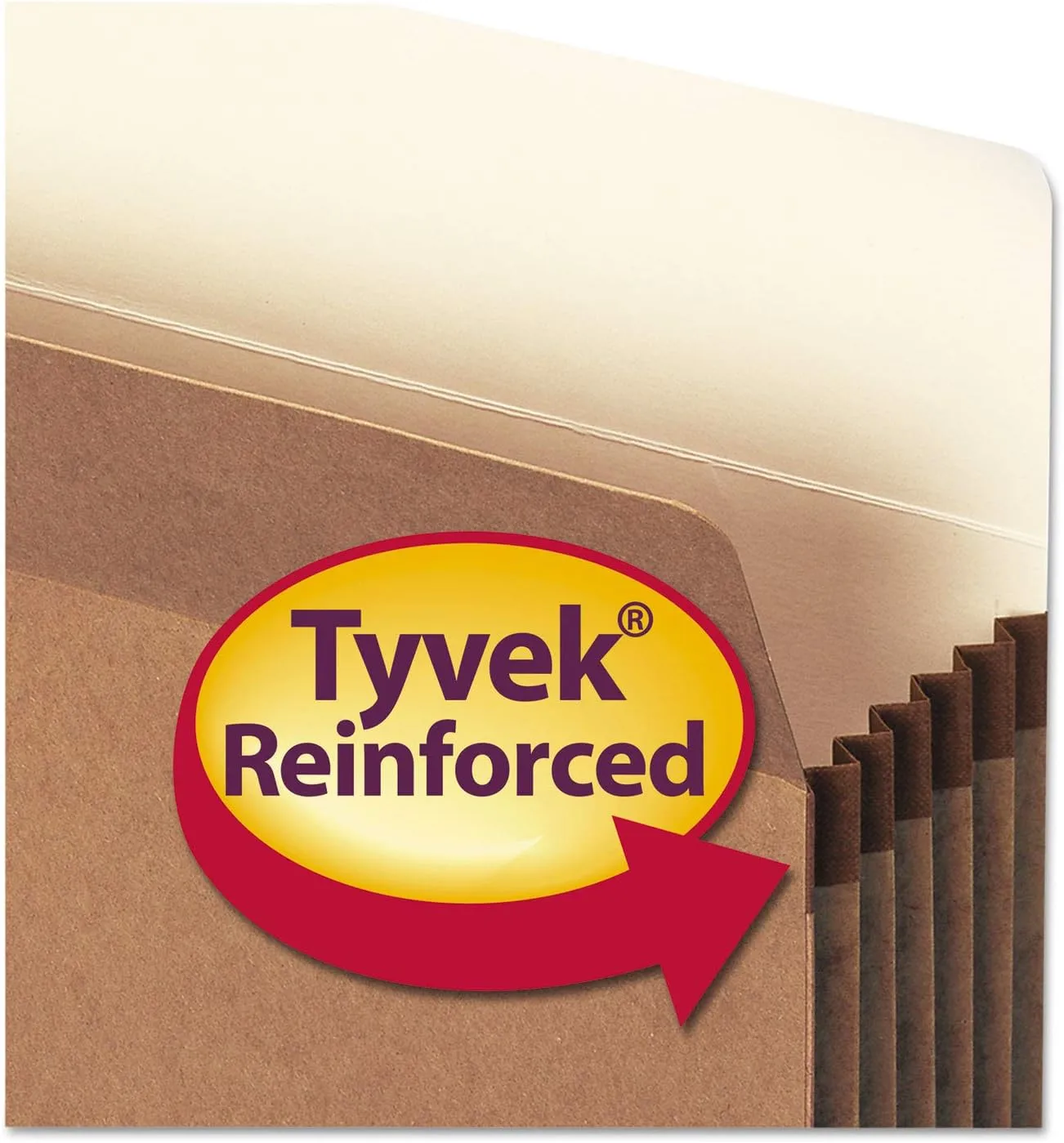 Smead® Straight-Cut Tab Redrope File Pockets, Legal Size, 5 1/4" Expansion, 30% Recycled, Redrope, Box Of 50