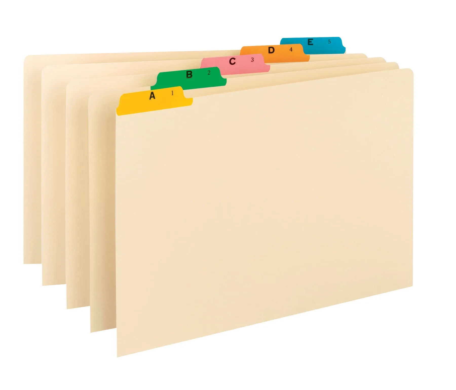 SMEAD A-Z Legal Size 1/5-Cut File Guides, Set of 25