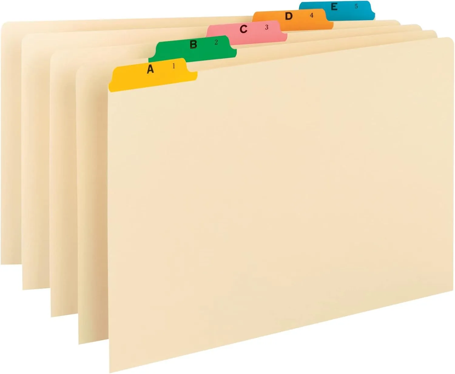 SMEAD A-Z Legal Size 1/5-Cut File Guides, Set of 25