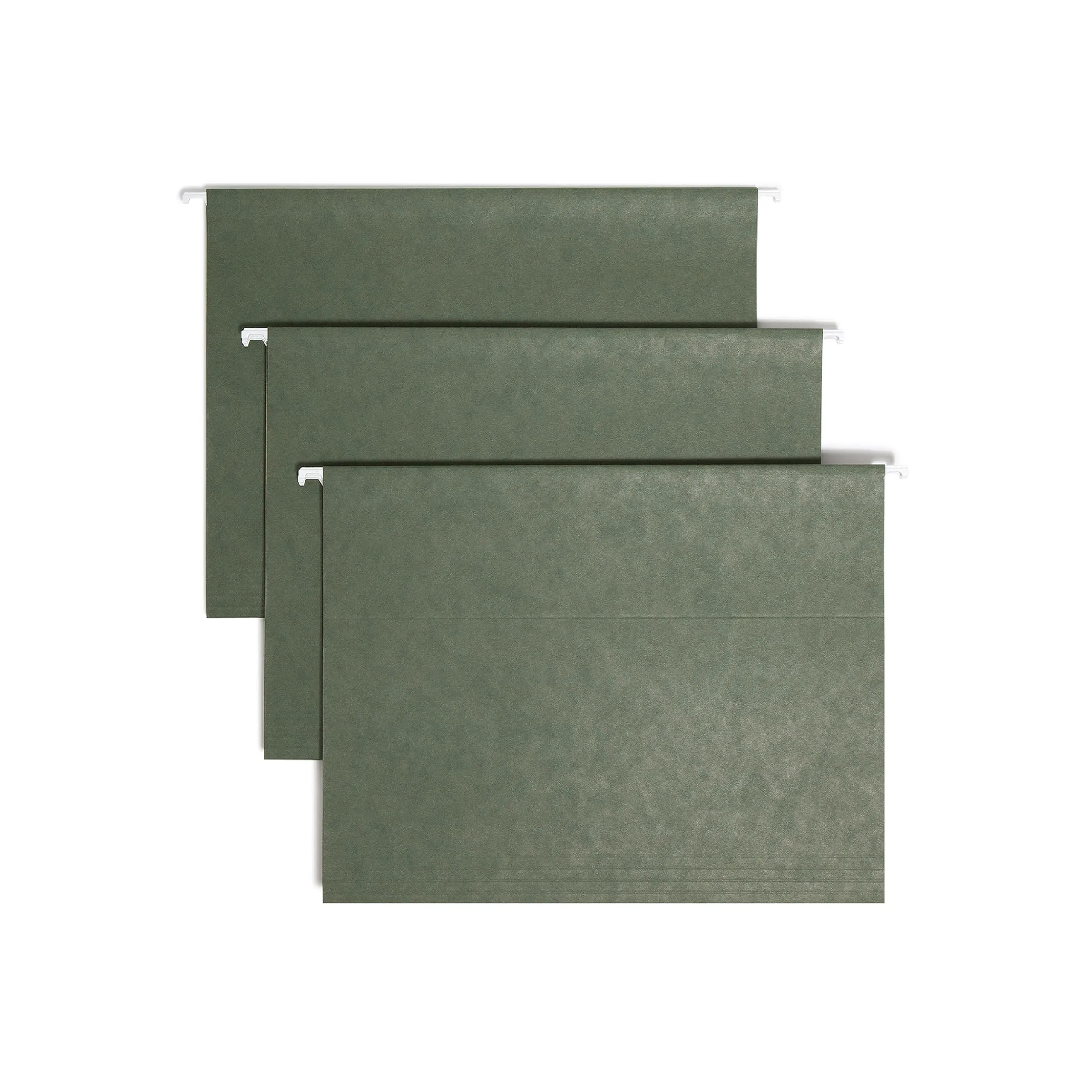 Smead Hanging File Folder, 1/5-Cut Adjustable Tab, Letter Size, Standard Green, 25 Per Box (64055)