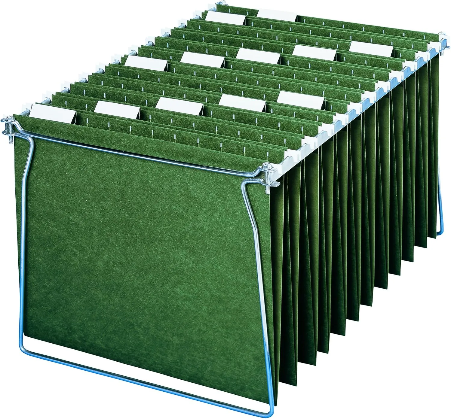 Smead Hanging File Folder, 1/5-Cut Adjustable Tab, Letter Size, Standard Green, 25 Per Box (64055)