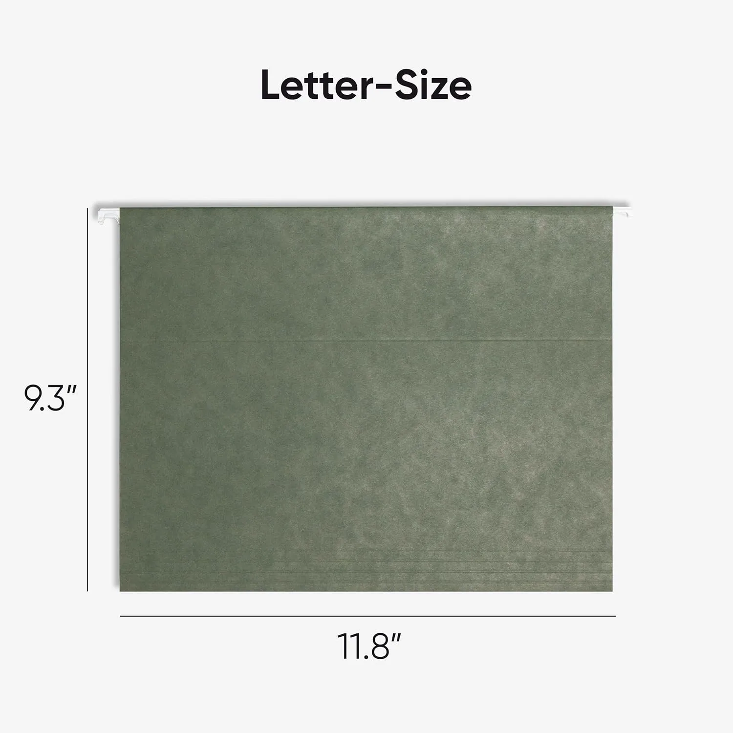 Smead Hanging File Folder, 1/5-Cut Adjustable Tab, Letter Size, Standard Green, 25 Per Box (64055)
