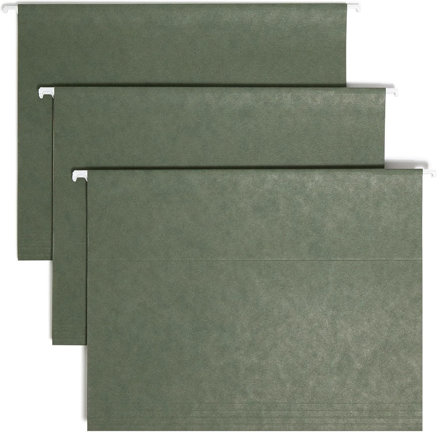 Smead Hanging File Folder, 1/5-Cut Adjustable Tab, Letter Size, Standard Green, 25 Per Box (64055)