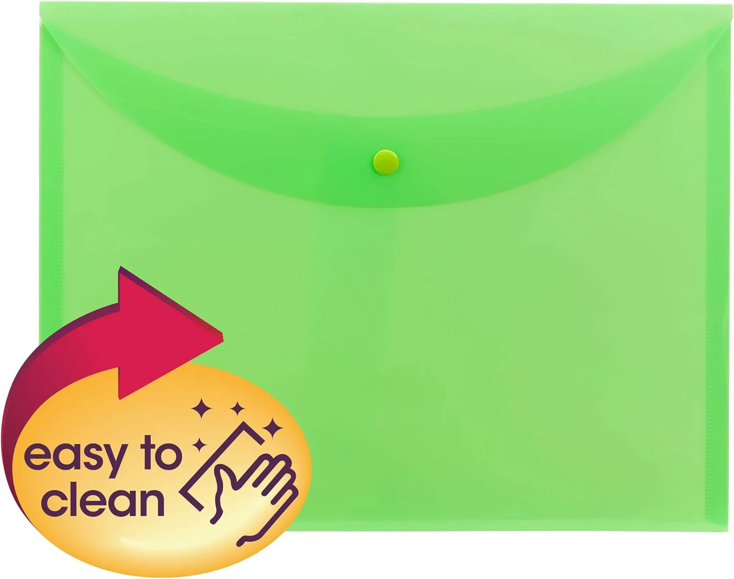 SMEAD Project Envelope, Letter Size, Top-Load, Polypropylene, Snap Closure, 10/Box