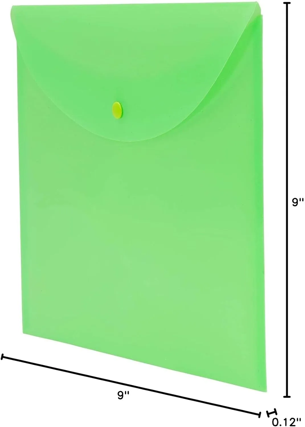 SMEAD Project Envelope, Letter Size, Top-Load, Polypropylene, Snap Closure, 10/Box