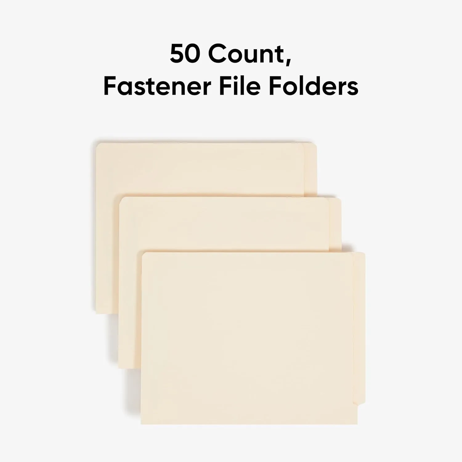 Smead End Tab Fastener File Folders, 50 Count, Manila, Letter Size (34220)