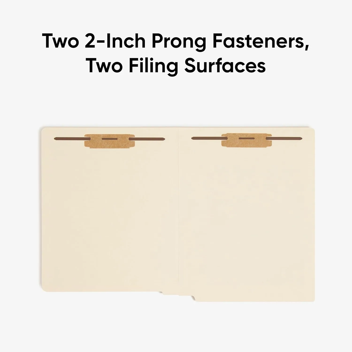 SMEAD End Tab Fastener File Folders, Shelf-Master® Reinforced Straight-Cut Tab, 2 Fasteners, Letter Size