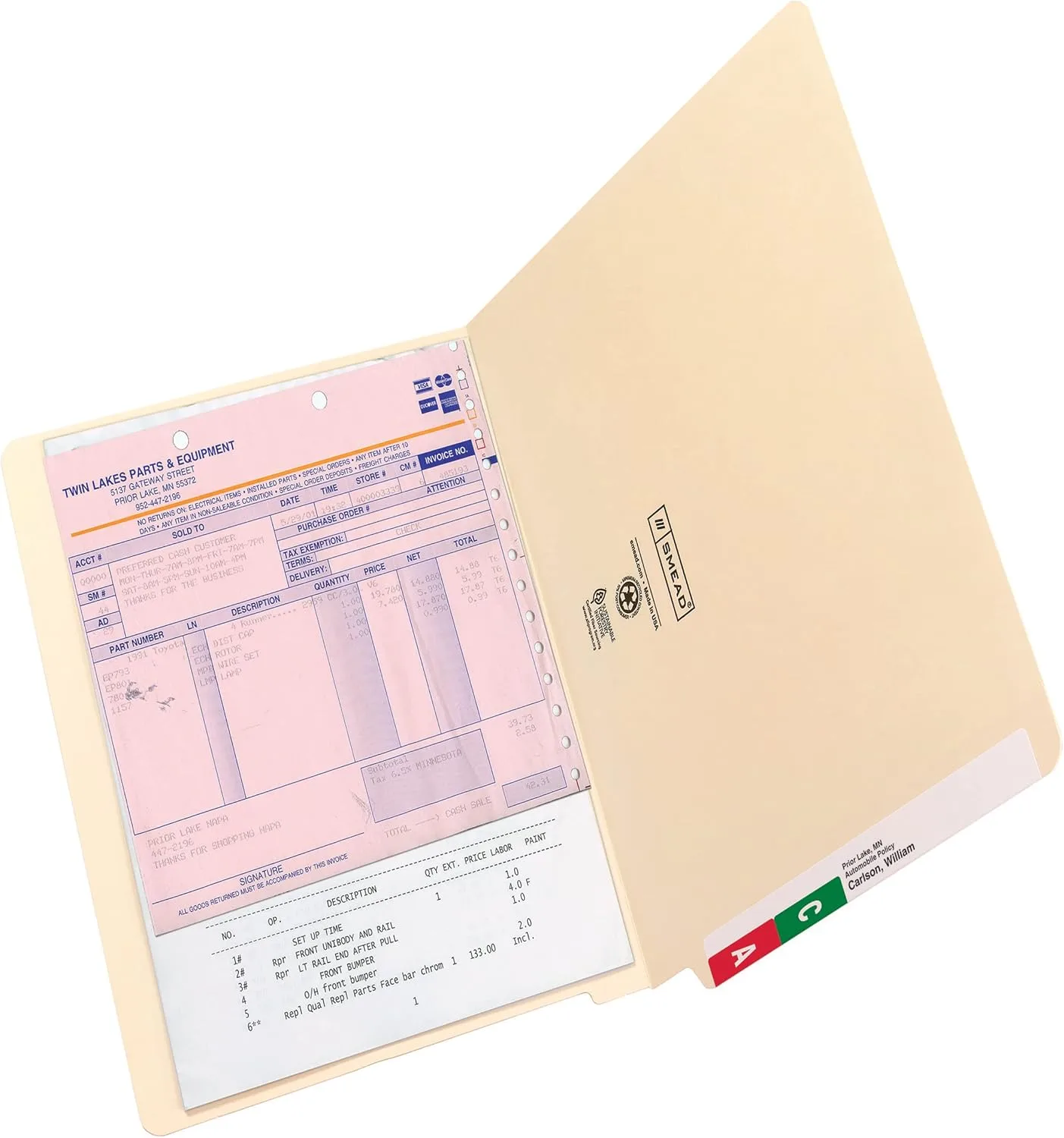Smead End Tab File Folder, Reinforced Straight-Cut Tab, Legal, Manila, 100/Box (27110)