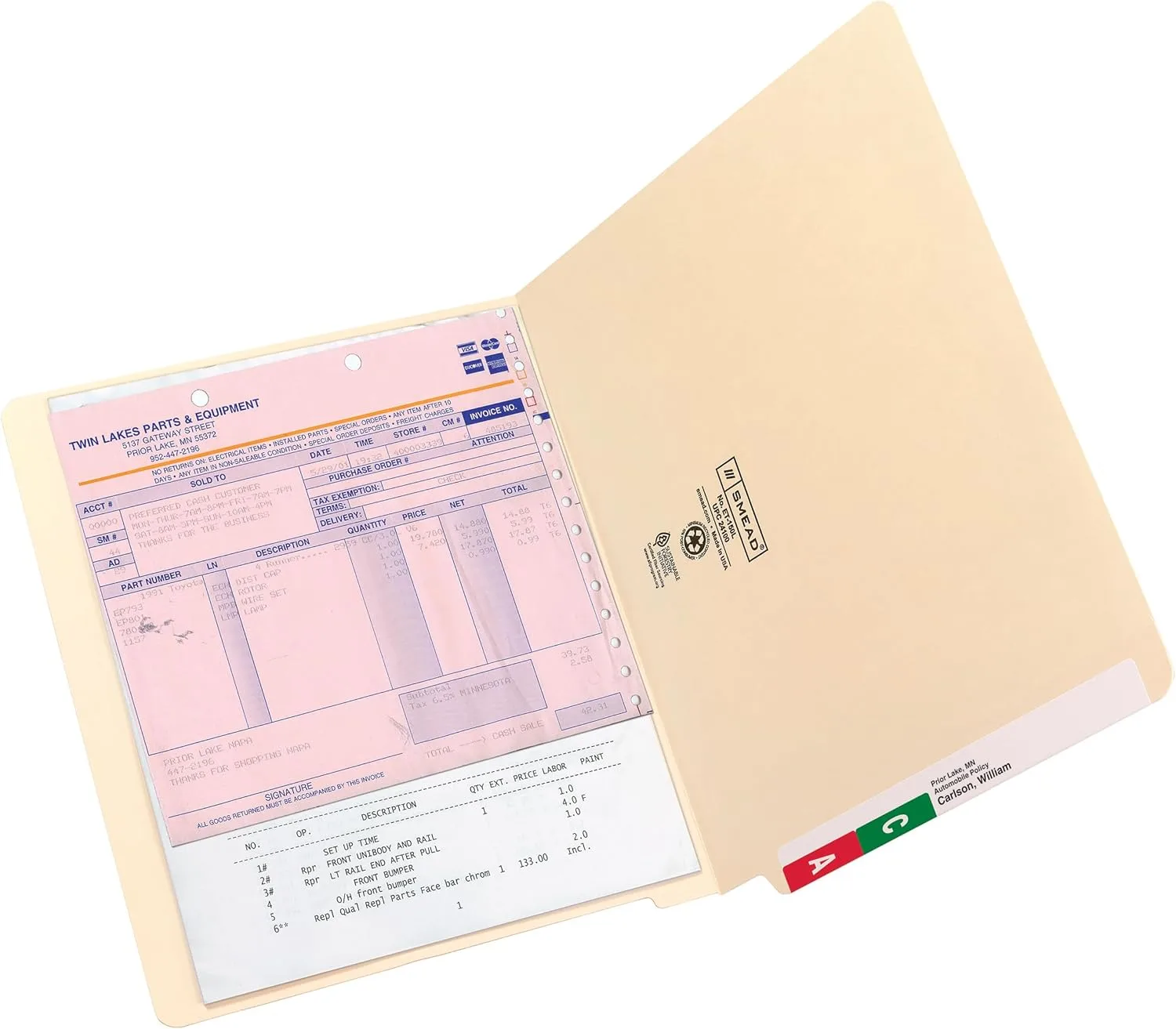 Smead End Tab File Folder, Letter Size, Manila, Straight-Cut Tab, 100/Box (24100)