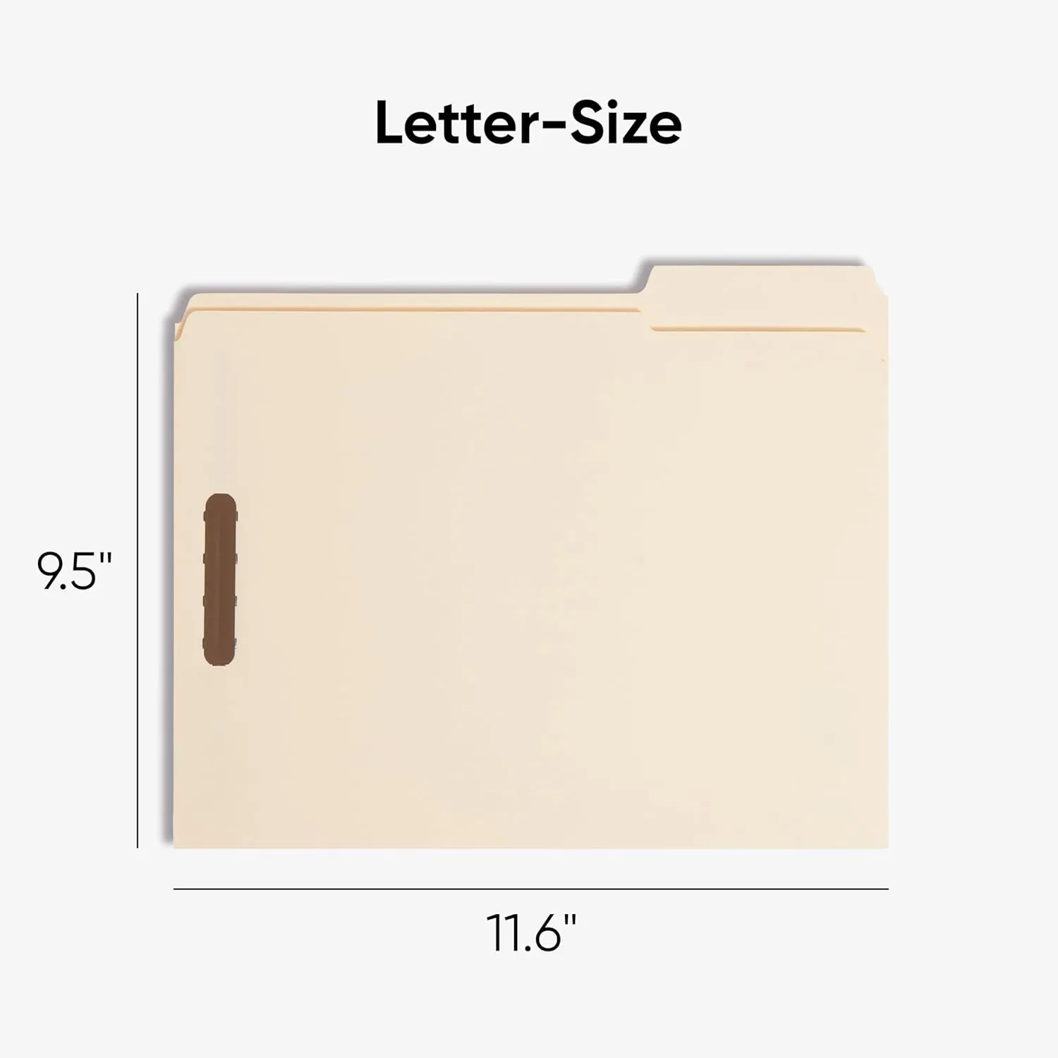 Smead Fastener File Folder, 2 Fasteners, Reinforced 1/3-Cut Tab, Letter Size, Manila, 50 per Box (14537) 50 Count