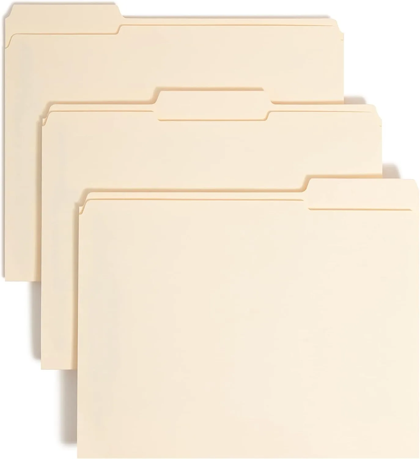Smead Fastener File Folder with SafeSHIELD® Fasteners, 2 Fasteners, Reinforced 1/3-Cut Tab, Letter Size, Manila, 50 per Box (14555)