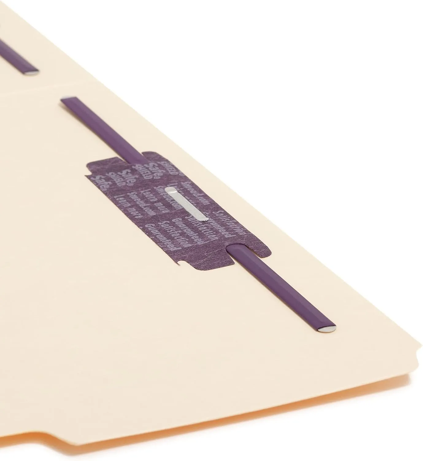 Smead Fastener File Folder with SafeSHIELD® Fasteners, 2 Fasteners, Reinforced 1/3-Cut Tab, Letter Size, Manila, 50 per Box (14555)