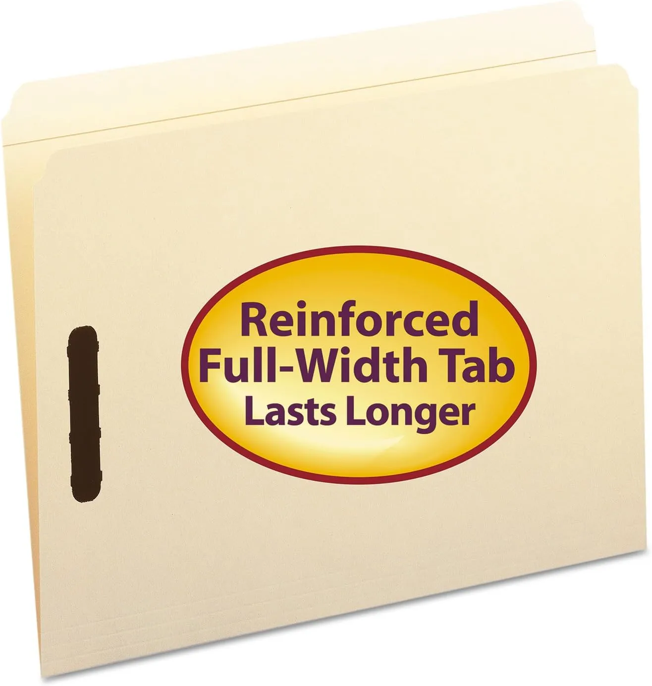 SMEAD Fastener File Folders, Letter Size, Manila, Reinforced Tabs