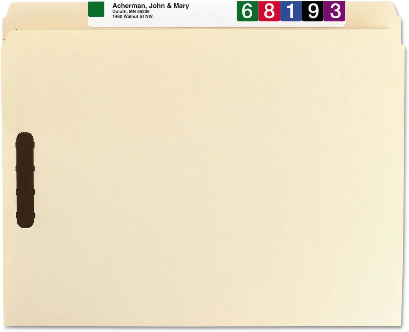 SMEAD Fastener File Folders, Letter Size, Manila, Reinforced Tabs