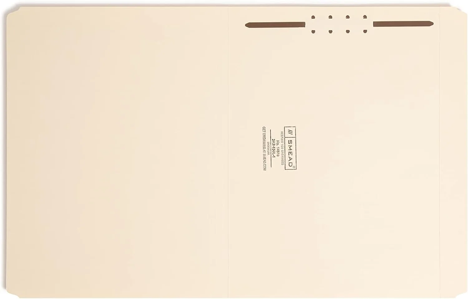 SMEAD Fastener File Folders, Letter Size, Manila, Reinforced Tabs