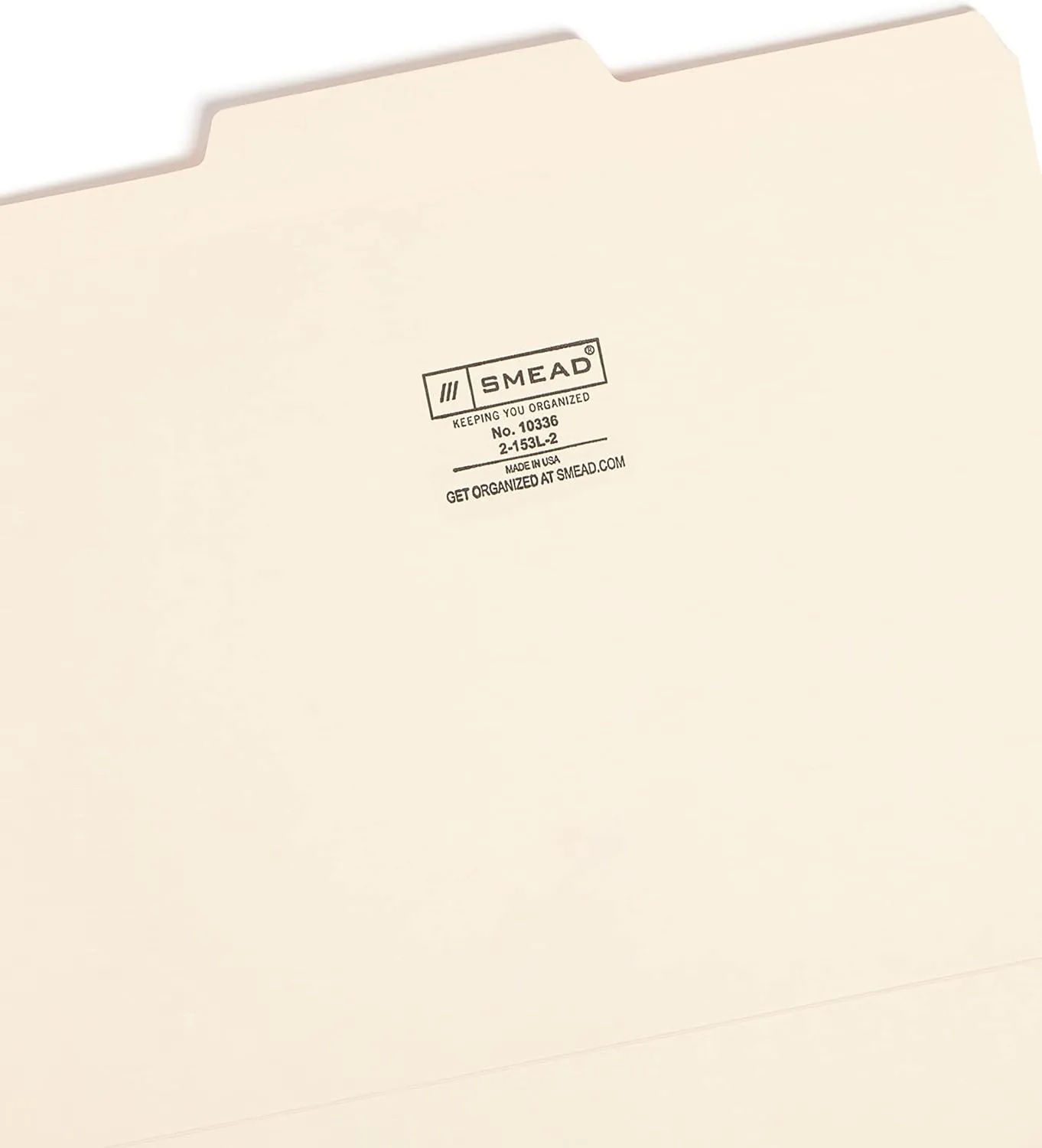 Smead File Folder, Reinforced 1/3-Cut Center Tab, Letter Size, 100/Box