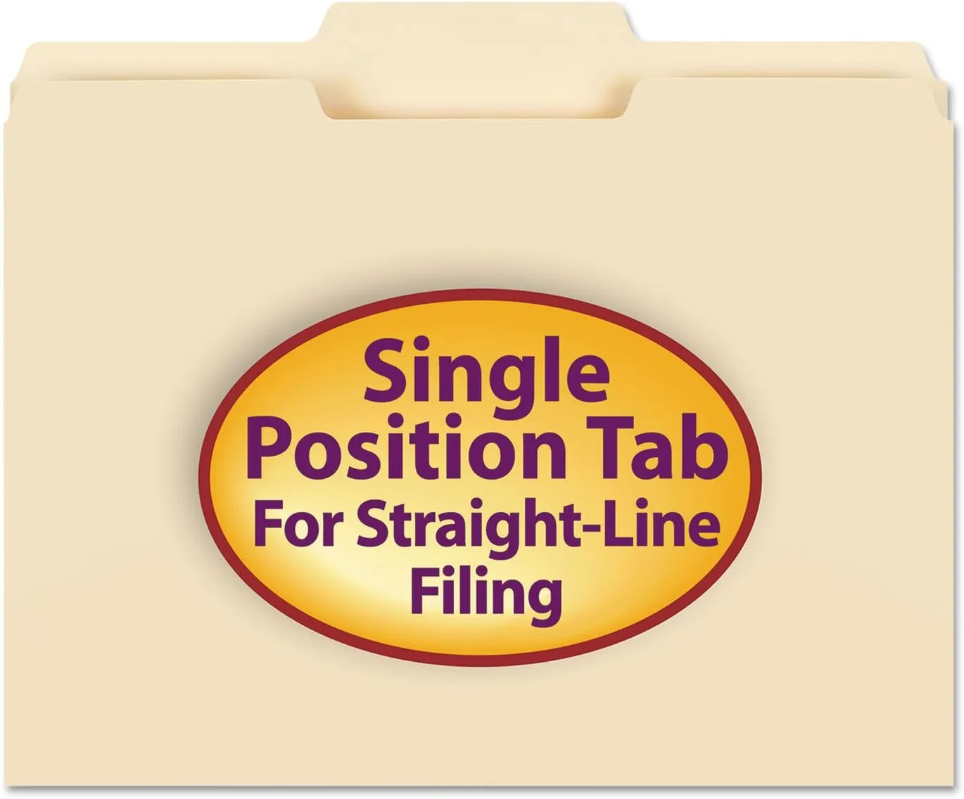 Smead File Folder, 1/3-Cut Tab, Center Position, Letter Size, Manila, 100 per Box (10332)