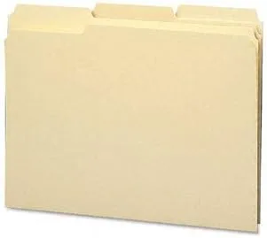 Smead 1/3-Cut Manila File Folders, Letter Size, 100/Box