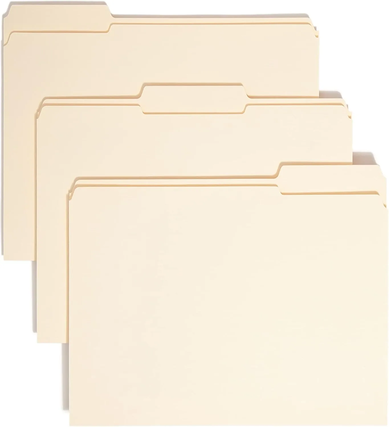 SMEAD Reinforced 2-Ply Letter File Folders, Manila, 100/Box
